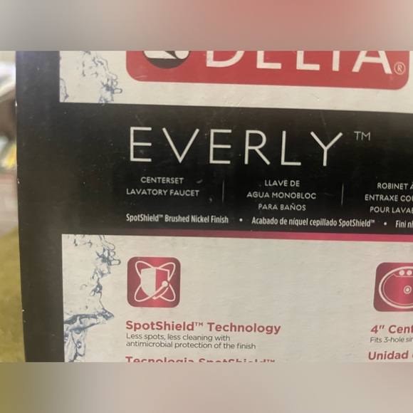 Delta EVERLY 25741LF-SP 2-Handle Bathroom Faucet SpotShield Brushed Nickel NEW - Picture 4 of 11